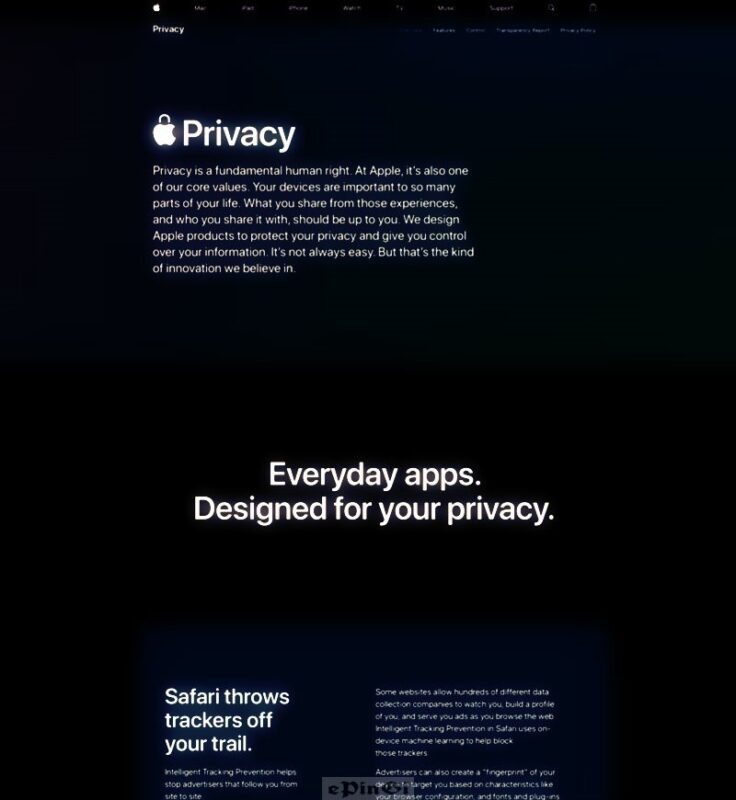 new privacy pages