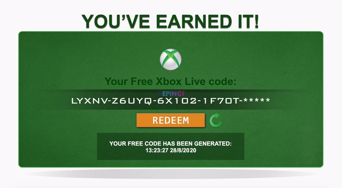 free xbox redeem codes 2020