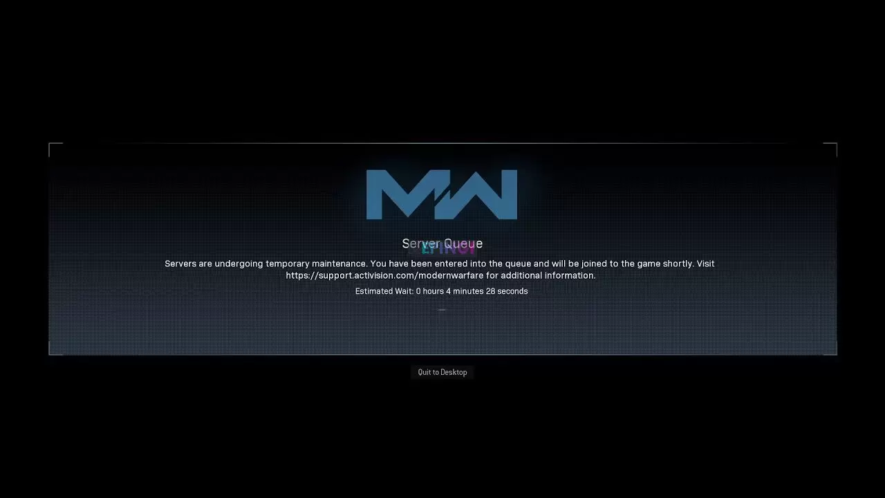 Call of Duty Modern Warfare Down Warzone Server Queue issues update Server Maintenance